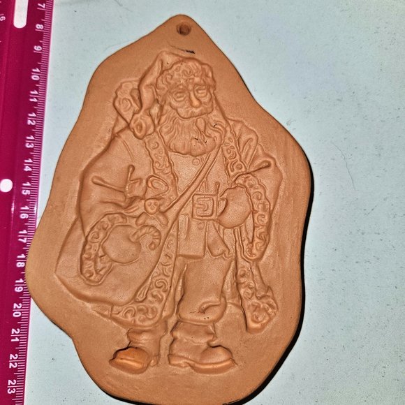 Vintage Cotton Press Cookie Molds 1992 Victorian Santa with Sack and 1995 Angel - Picture 2 of 6